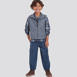Patron Simplicity 9201- Ensemble Enfant Garçon, Veste, chemise et pantalon de 3 à 16 ans 
