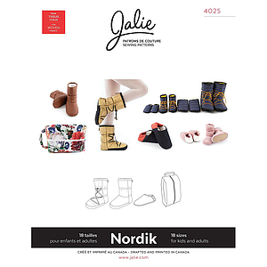 Patron Jalie 4025 NORDIK - Bottillons et Pantoufles matelassées