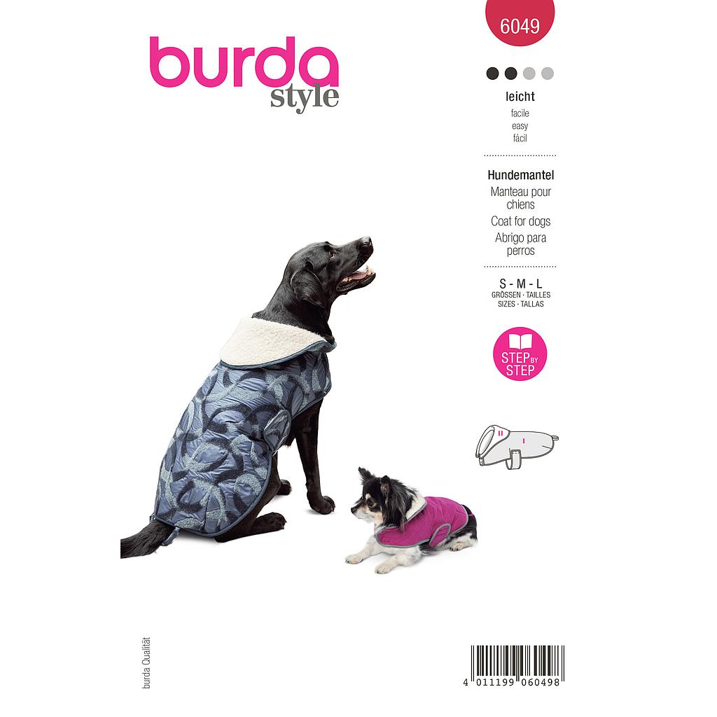 [B6049] Patron Burda 6049 - Manteau pour chien du S au L