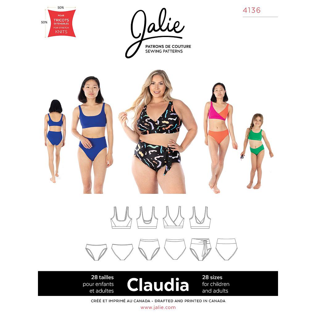 [JAL-4136] Patron Jalie 4136 CLAUDIA- Bikinis- Femme, Enfant fille