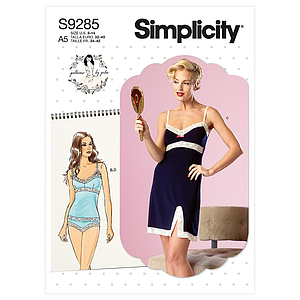 Patron Simplicity 9285 - Ensemble Nuisette, top et slip du 34 au 50 (FR)
