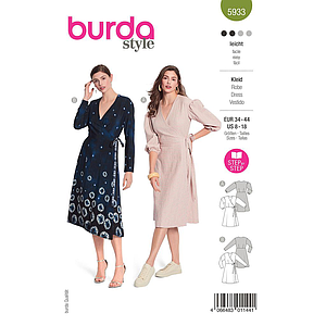Patron Burda 5933 - Robes portefeuille du 34 au 44 (FR)