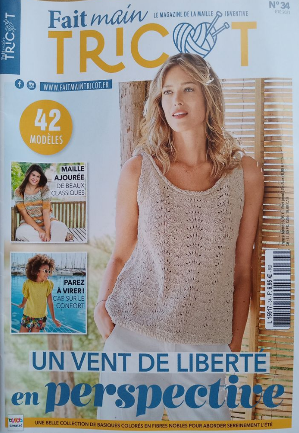 [DIP-REV-15917-34] BURDA FAIT MAIN TRICOT - N°34 - Un Vent de Liberté en Perspective ! 