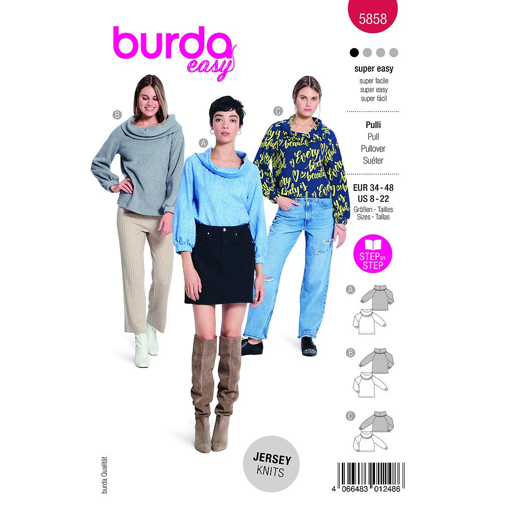 [B5858] Patron Burda 5858-Pull