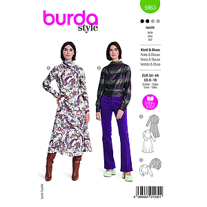 Patron Burda 5863-Robe & blouse