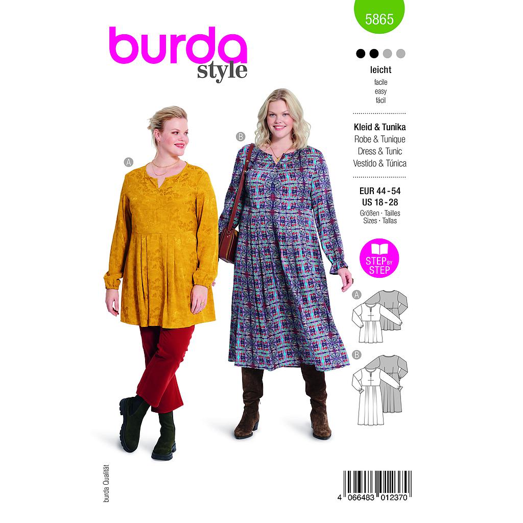 Patron Burda 5865-Robe &amp; tunique