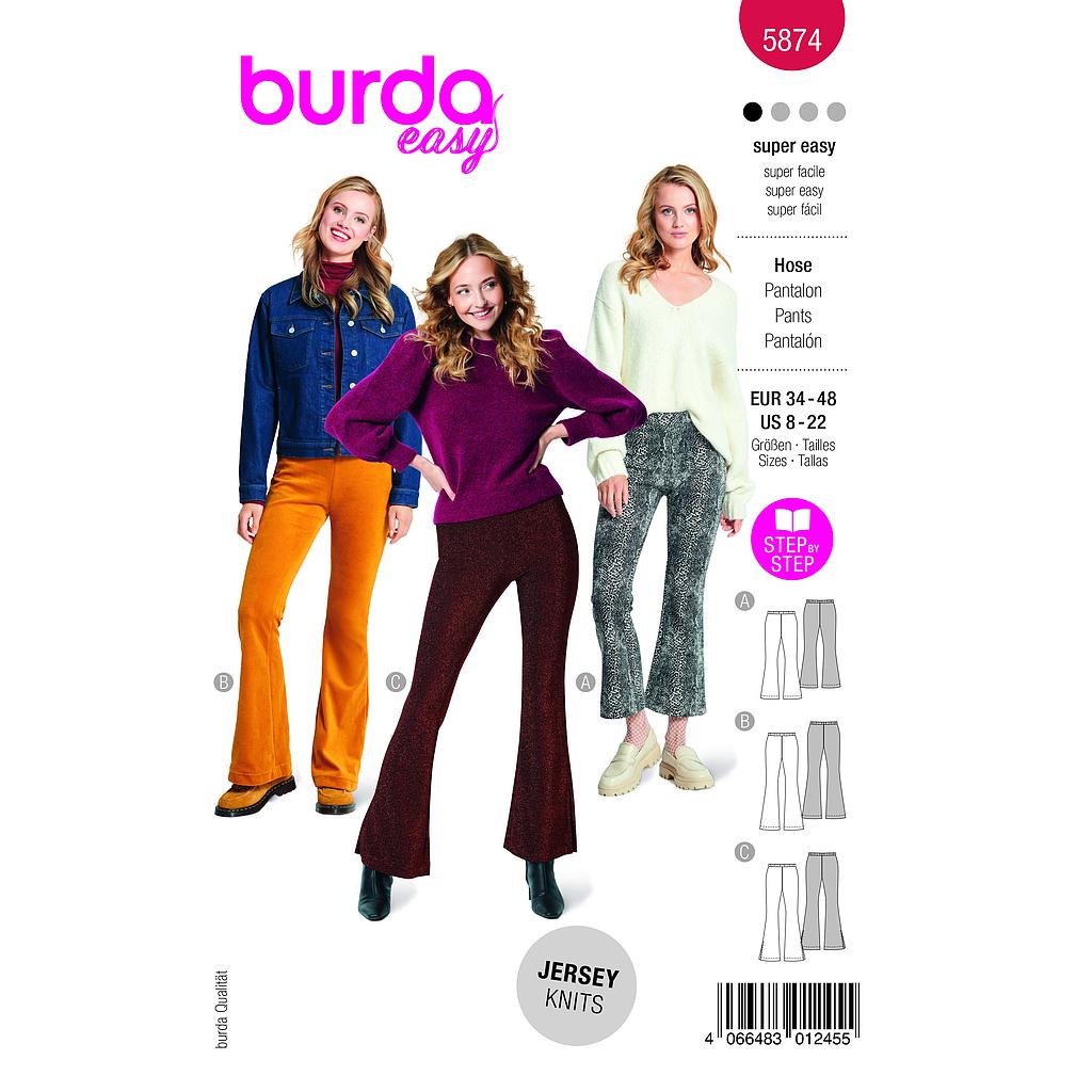 [B5874] Patron Burda 5874-Pantalon