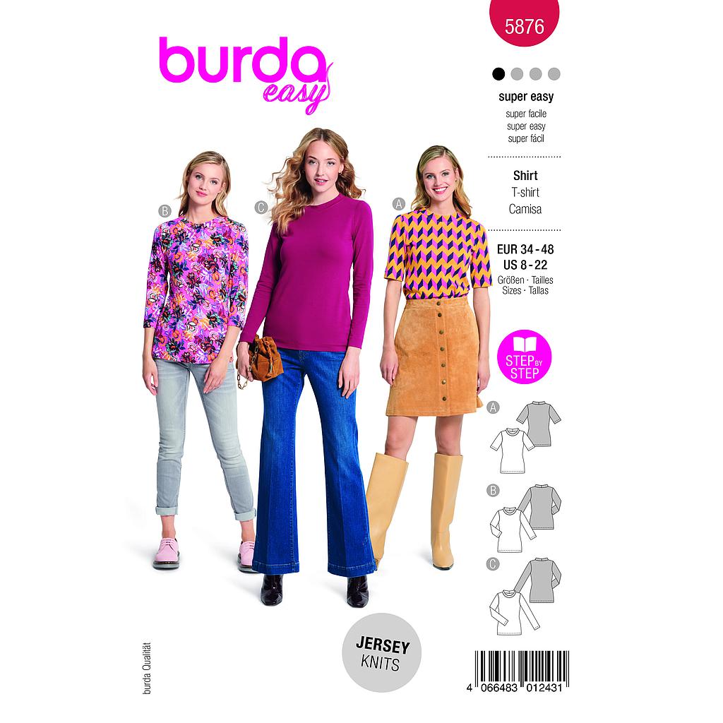 [B5876] Patron Burda 5876-T-shirt