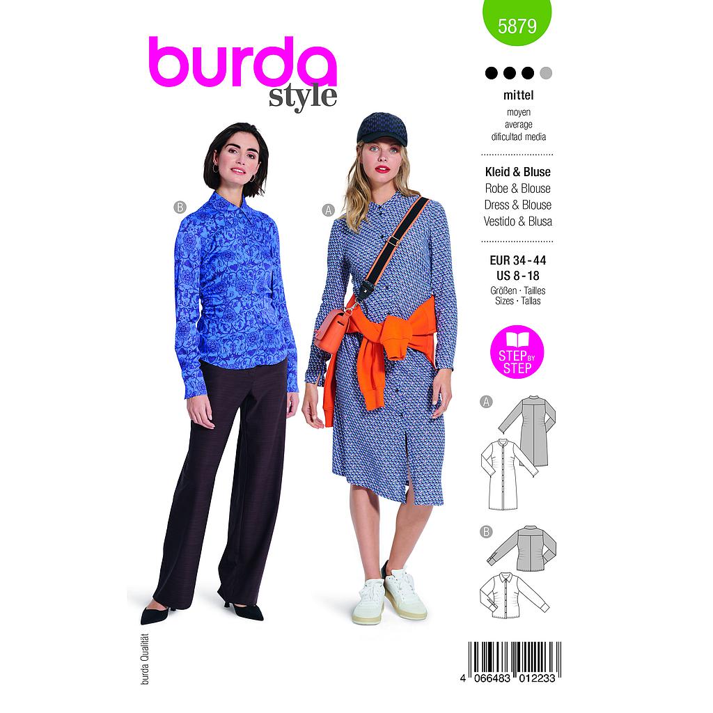 Patron Burda 5879-Robe &amp; blouse