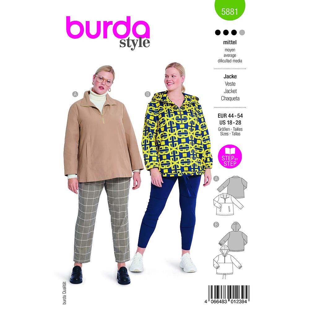 [B5881] Patron Burda 5881-Veste