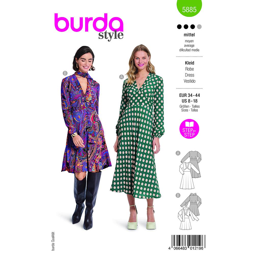 [B5885] Patron Burda 5885-Robe