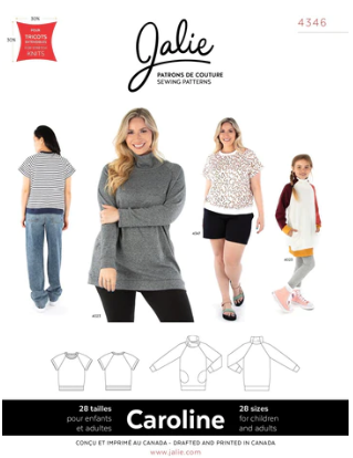 [JAL-4346] Patron Jalie CAROLINE - T-shirt et tunique à manche raglan