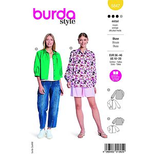 Patron Burda 5847 - Chemisiers du 36 au 46 FR 