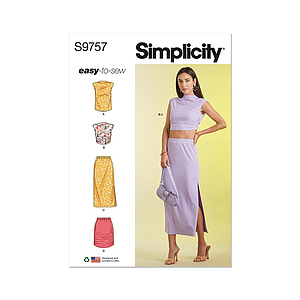 Patron Simplicity 9757 - Haut en tricot du 34 au 52 FR