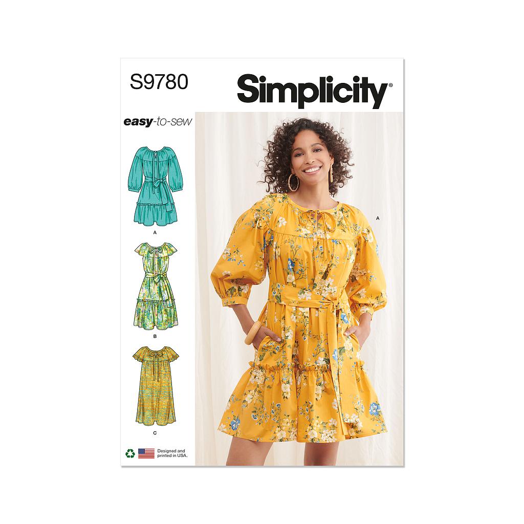 Patron Simplicity 9780 - Robe du 34 au 52 FR
