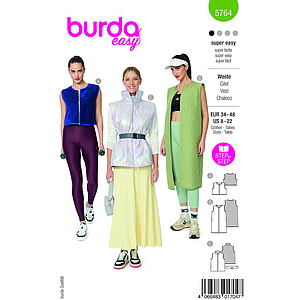 Patron Burda 5764 - Gilets matelassés