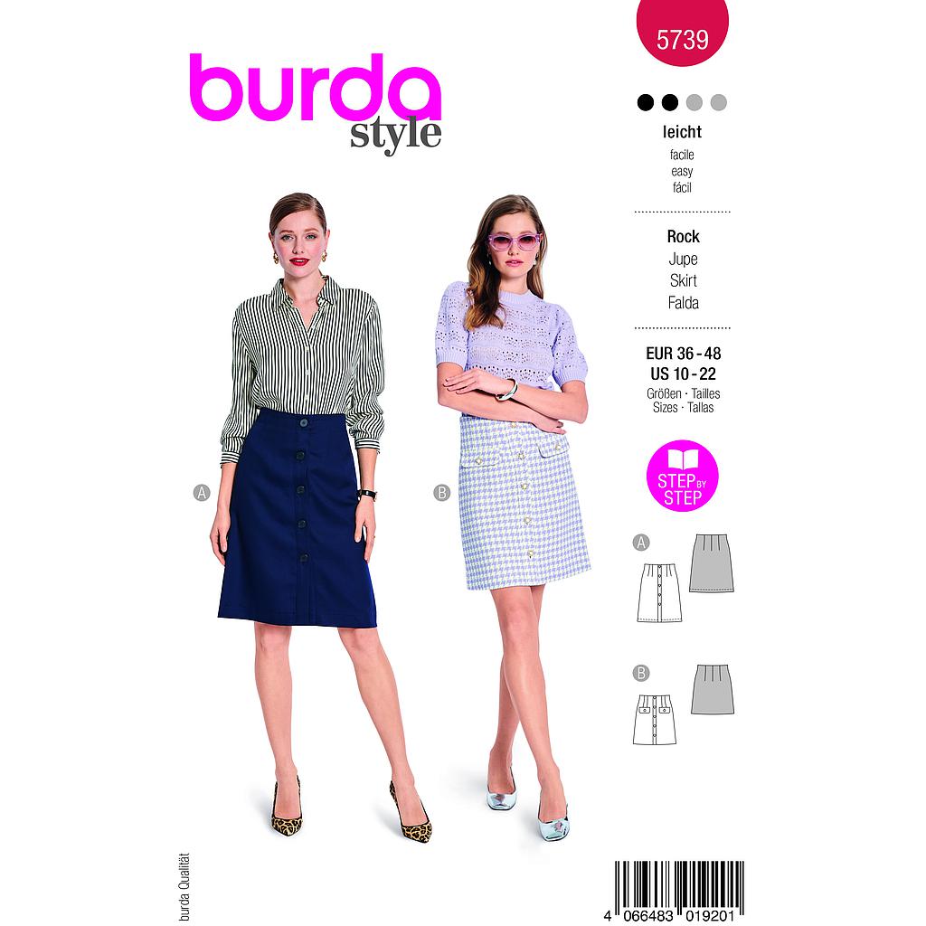[B5739] Patron Burda 5739 - Jupe