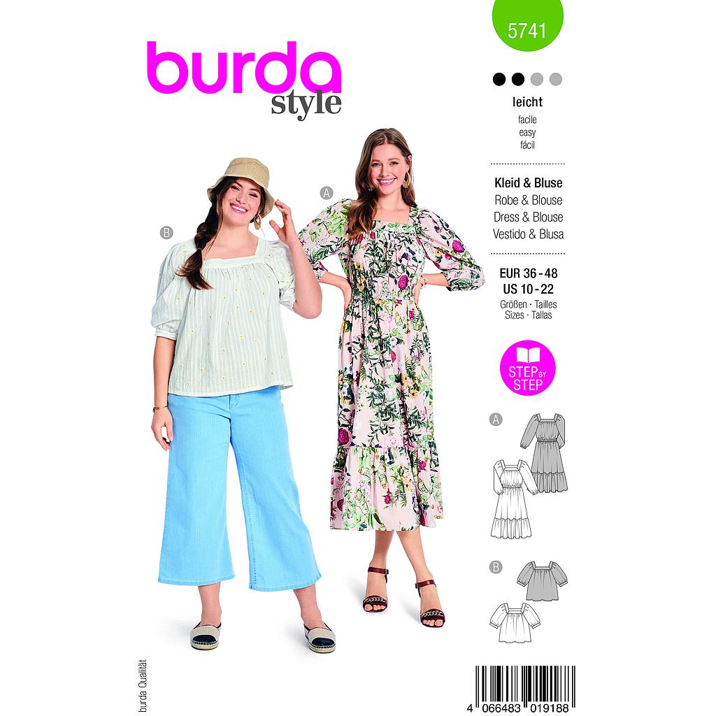 [B5741] Patron Burda 5741 - Robe & Blouse