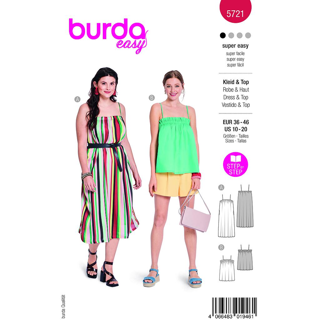 Patron Burda 5721 - Robe &amp; Top