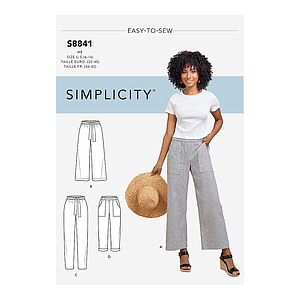Patron Simplicity 8841 - Pantalons larges ou étroits