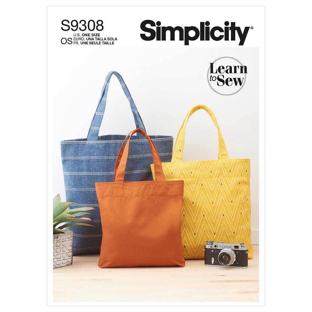 [S9308.OS] Patron Simplicity 9308 - Sacs cabas