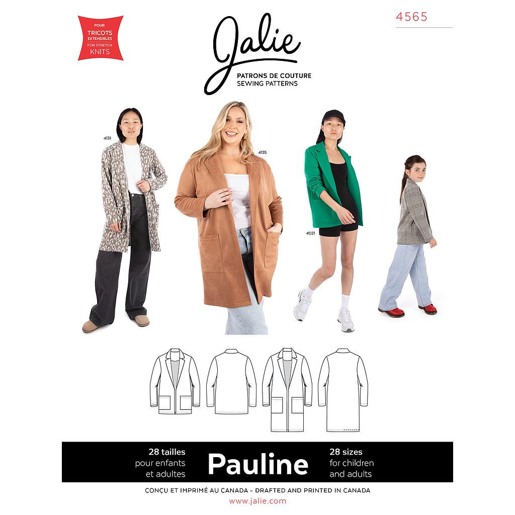 [JAL-4565] Patron Jalie 4565 - PAULINE - Cardigan ouvert style blazer
