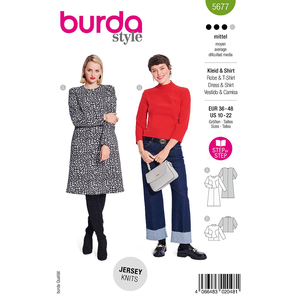 [B5677] Patron Burda 5677 - Robe et T-shirt