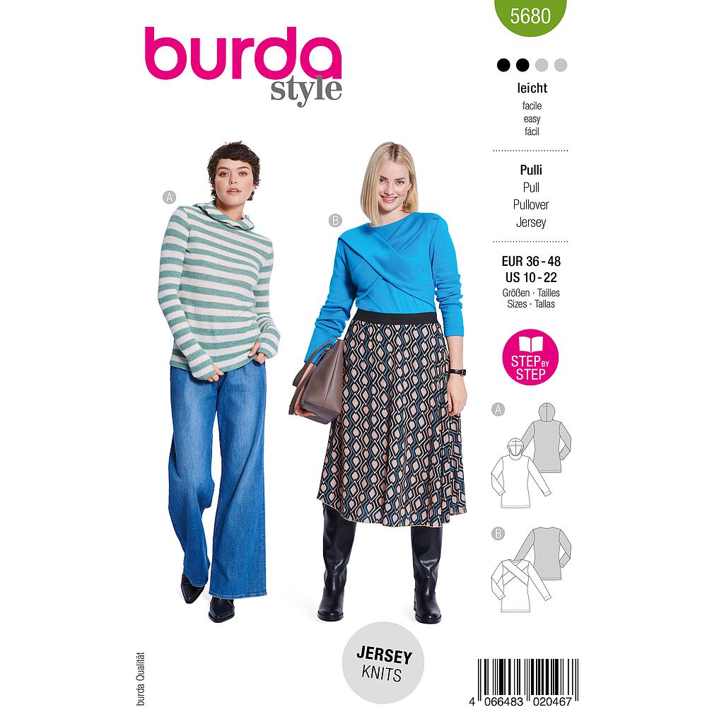Patron Burda 5680 - Pull et t-shirt