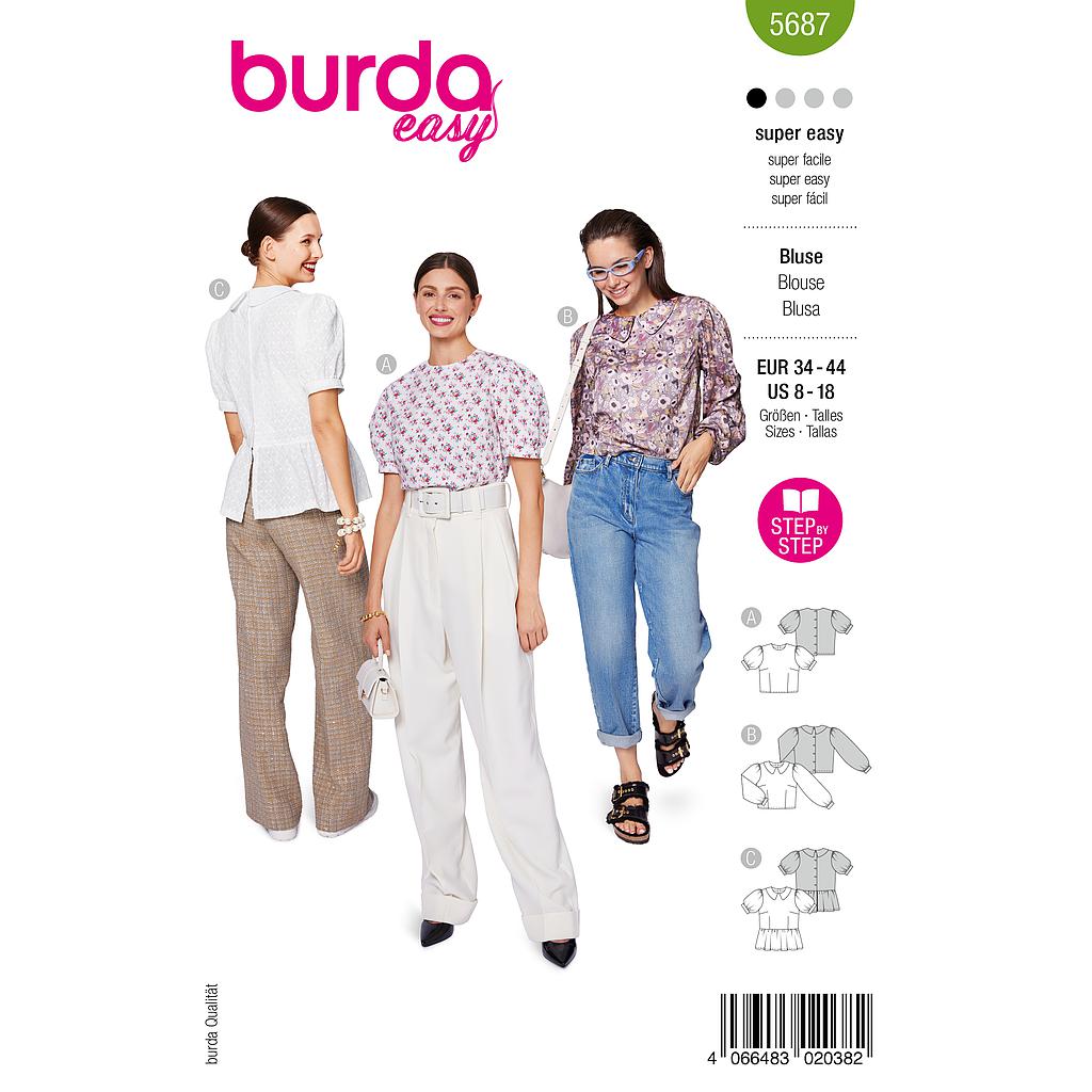 [B5687] Patron Burda 5687 - Chemisier