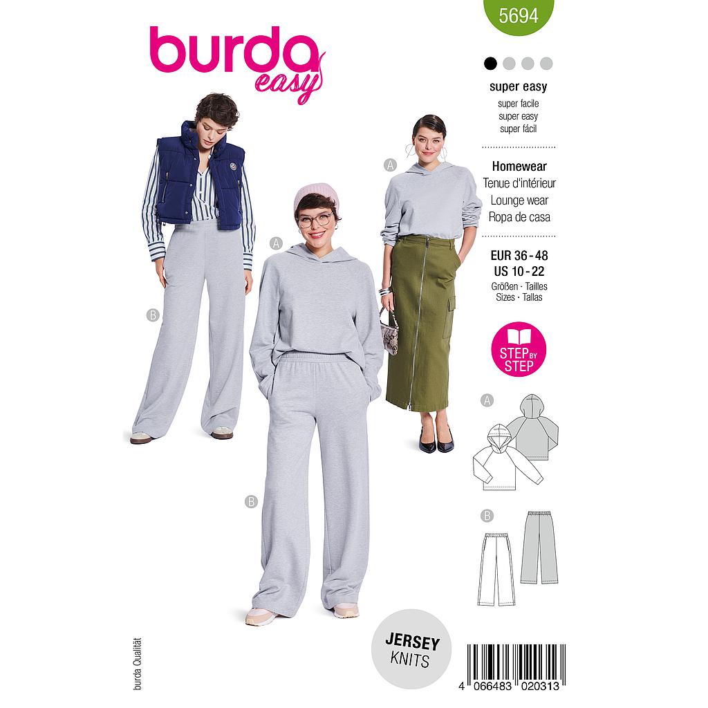 Patron Burda 5694 - Sweatshirt