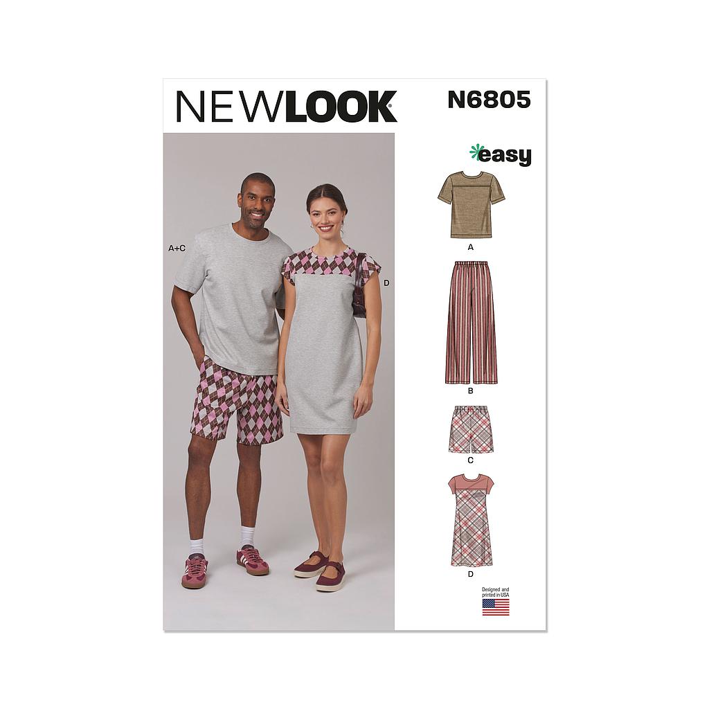 [NL6805] Patron New Look 6805 -  Vêtements de nuit unisexes