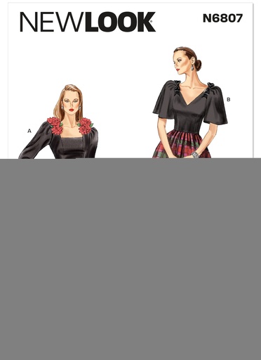 [NL6807] Patron New Look 6807 -  Robe de soirée