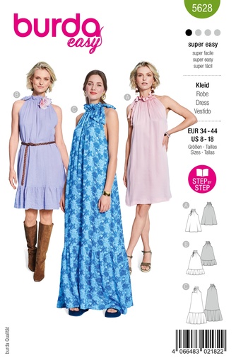 [B5628] Patron Burda 5628 - Robe