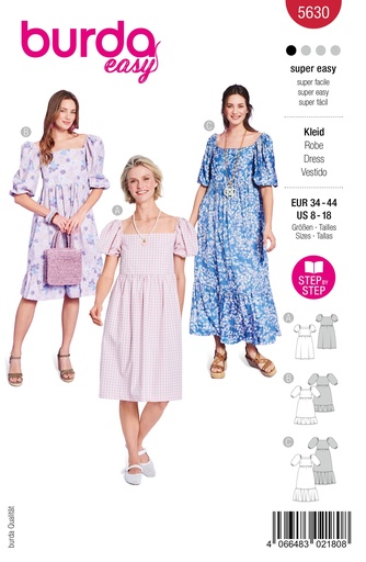 [B5630] Patron Burda 5630 - Robe 