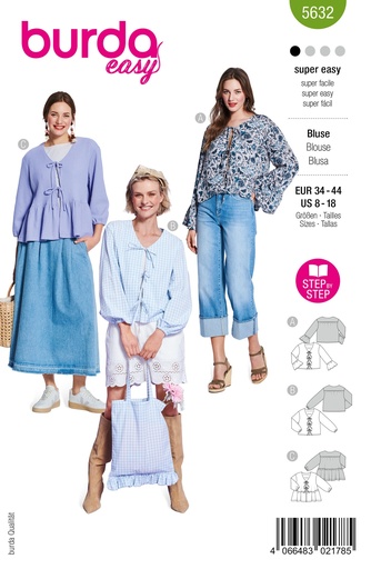[B5632] Patron Burda 5632 - Chemisier