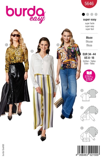 [B5646] Patron Burda 5646 - Chemisier