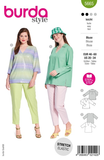 [B5665] Patron Burda 5665 - Chemisier