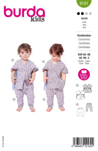 [B9191] Patron Burda 9191 - Chemisier et pantalon