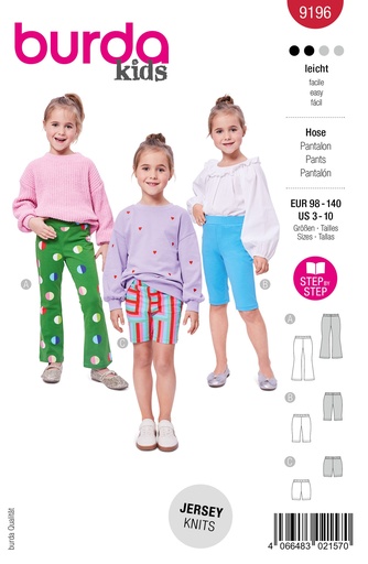 [B9196] Patron Burda 9196 - Leggings