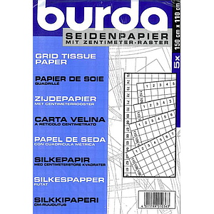 Papier de soie Burda quadrillé - 5 feuilles 150x110cm - 