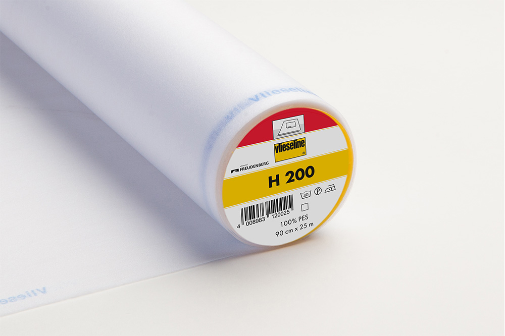 H 200 Entretela ligera termoadhesiva - blanco - 25m x 90cm 