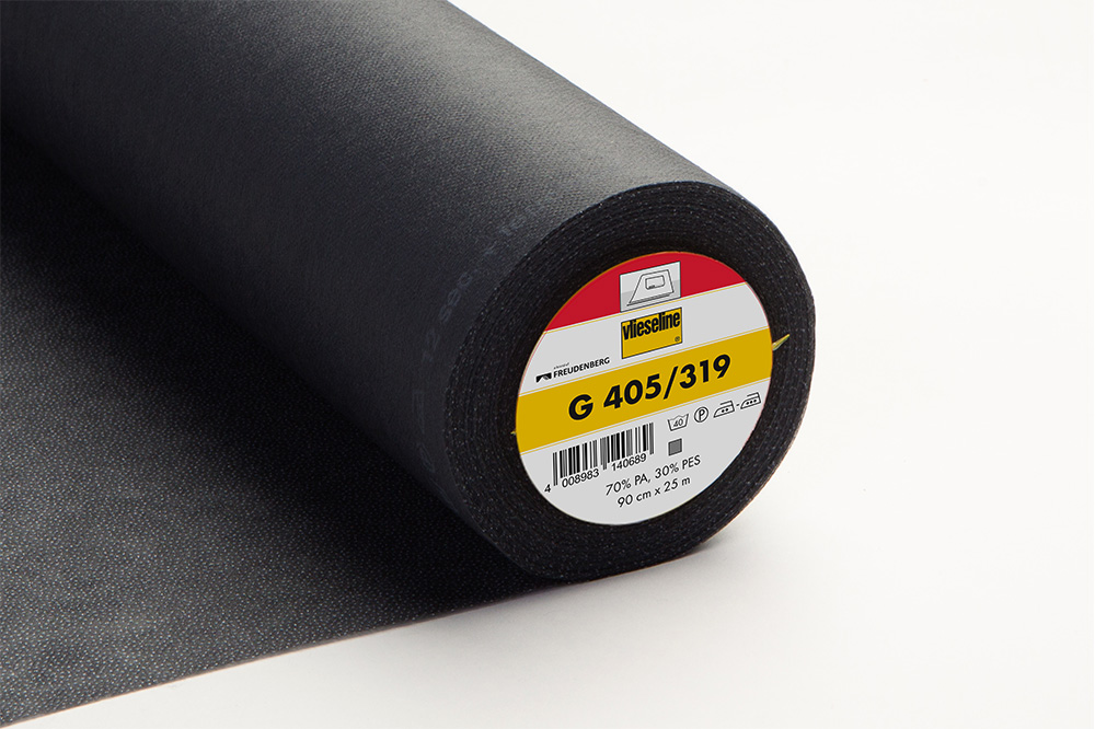 G 405 Entretela termoadhesiva - negro - 25m x 90cm 