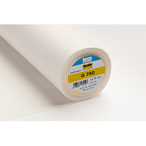 G740 Entoilage coton mi - lourd - écru - 25m x 90cm