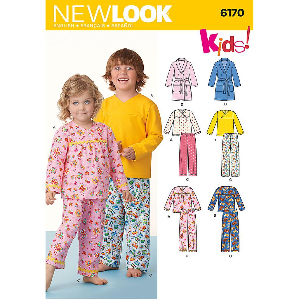 Patron New Look 6170 Vêtements de nuit pour enfants