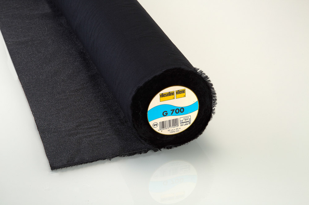 G 700 Entretela Tejida termoadhesiva Versátil - 90 cm x 25 m - Negro