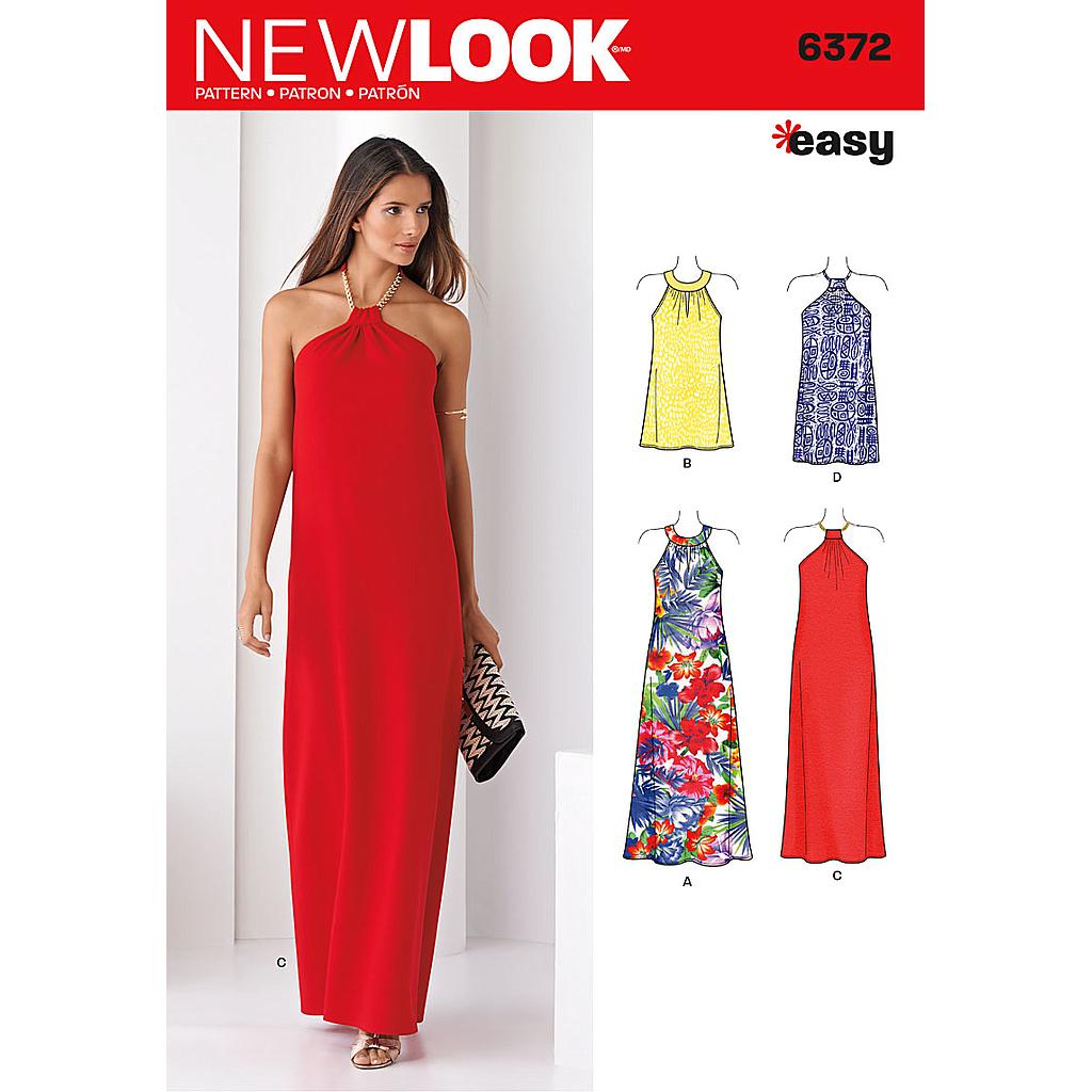 Patrón New Look 6372 Vestido