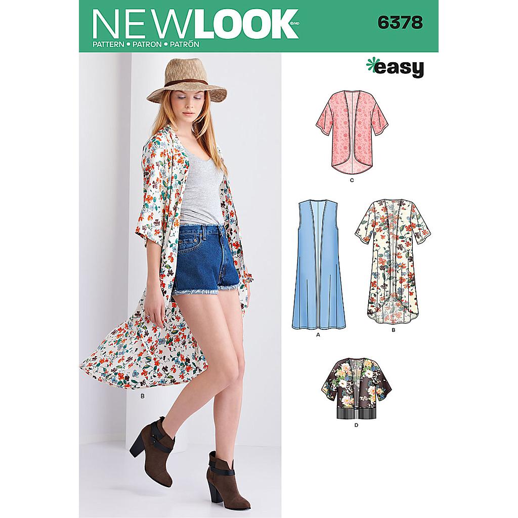 [NL6378] Patron New Look 6378 Gilet