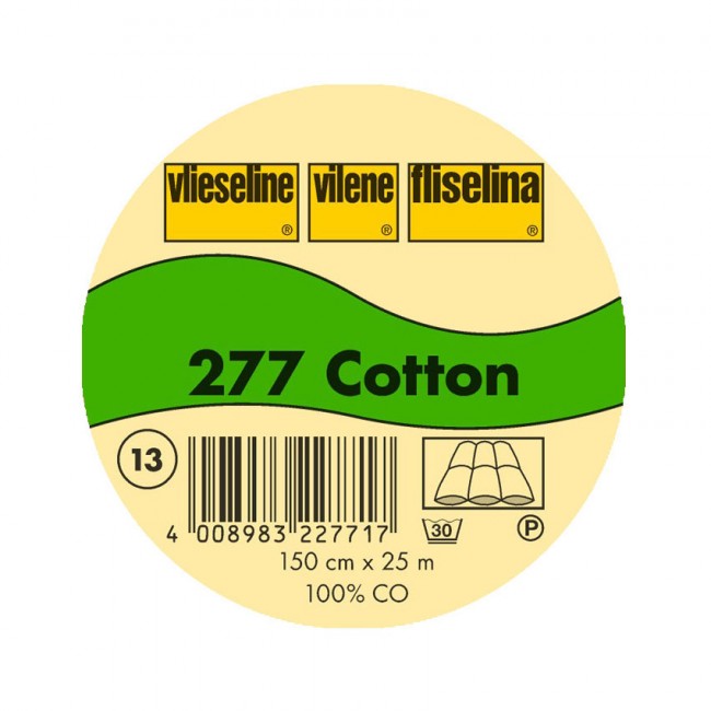 [53419006#] 277 Coton Entoilage volumineux - blanc  - 150 cm x 25 m#