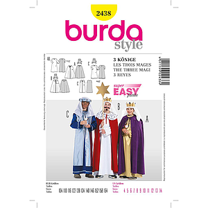 Patron Burda Carnaval 2438 - Déguisement Historique Les Rois Mages enfant
