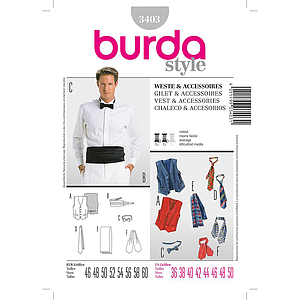 Patrón Nº3403 Burda Style: Chaleco / accesorios